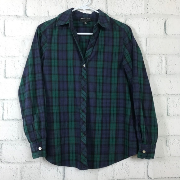 Foxcroft Tops - Foxcroft 4 Button Down Shirt Plaid Flannel Top